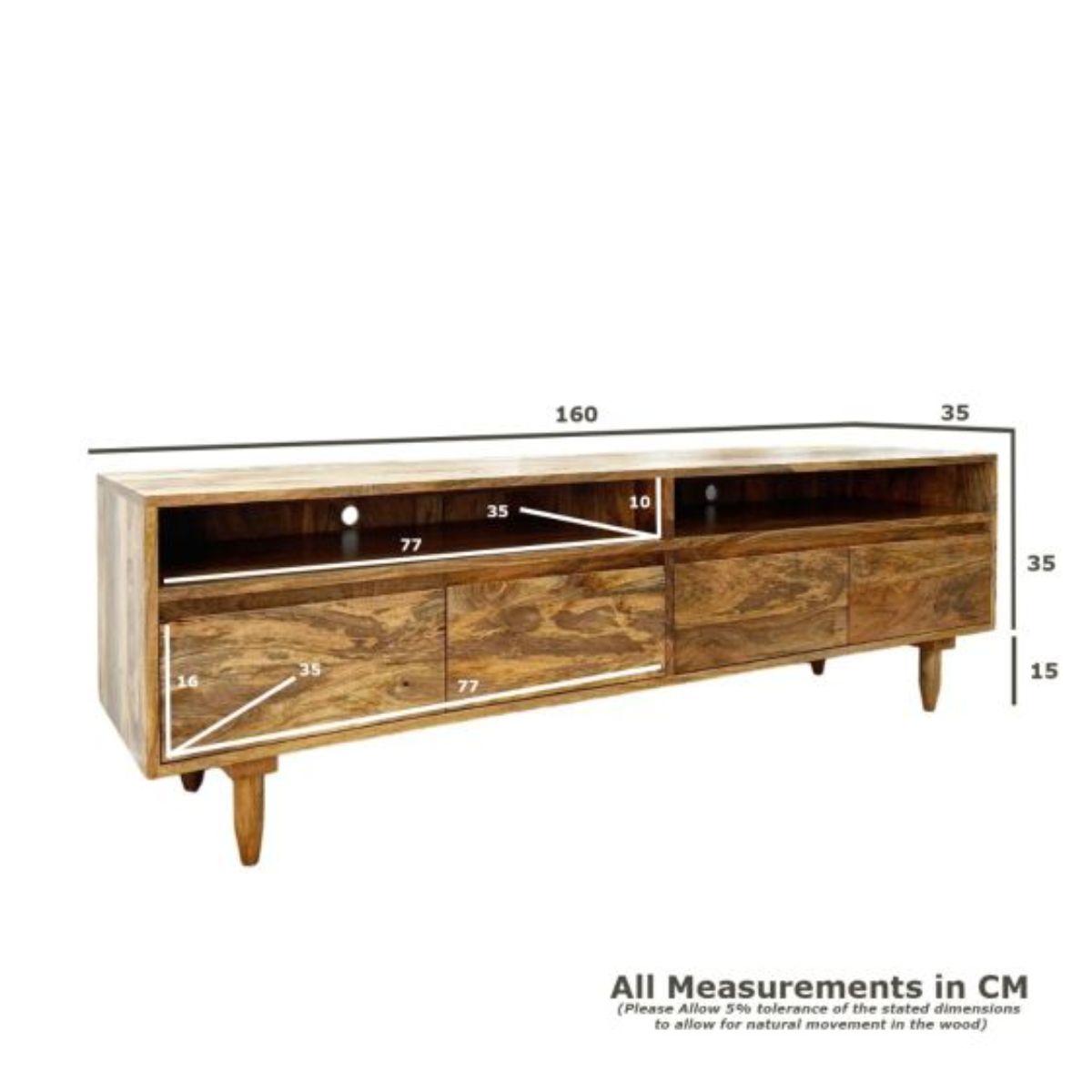 Trade Furniture Scandi Mango 160cm TV Unit