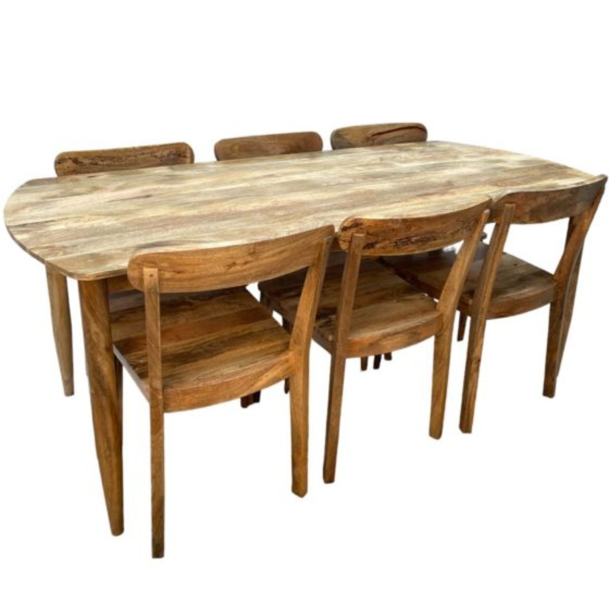 Trade Furniture Scandi Mango 190cm Dining Table & 6 Scandi Mango Dining Chairs