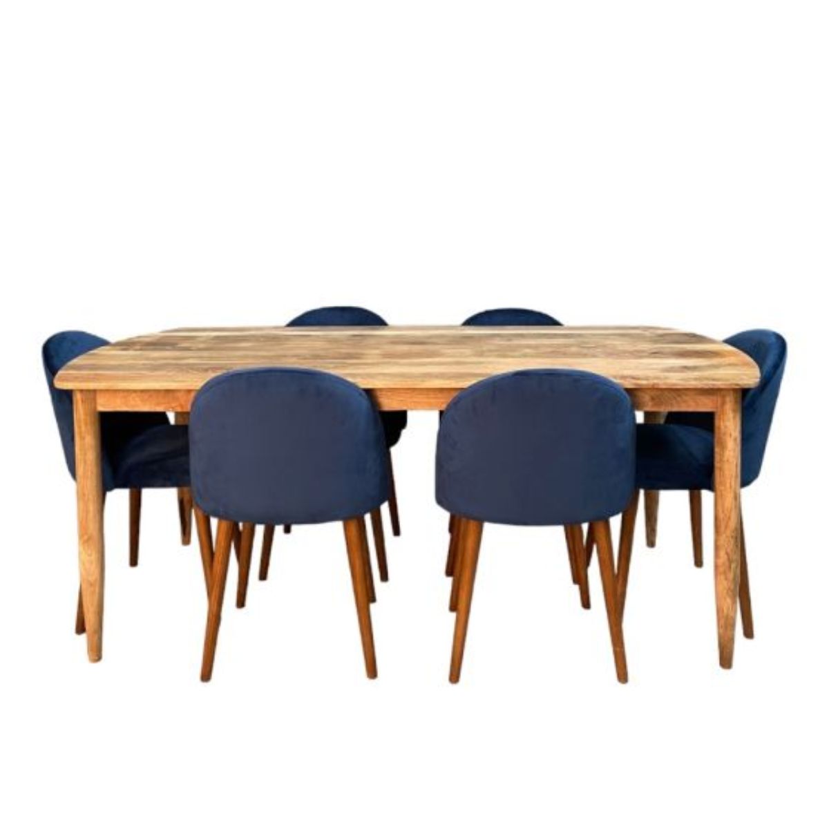 Trade Furniture Scandi Mango 190cm Dining Table & 6 Zena Dining Chairs (2 Colours)