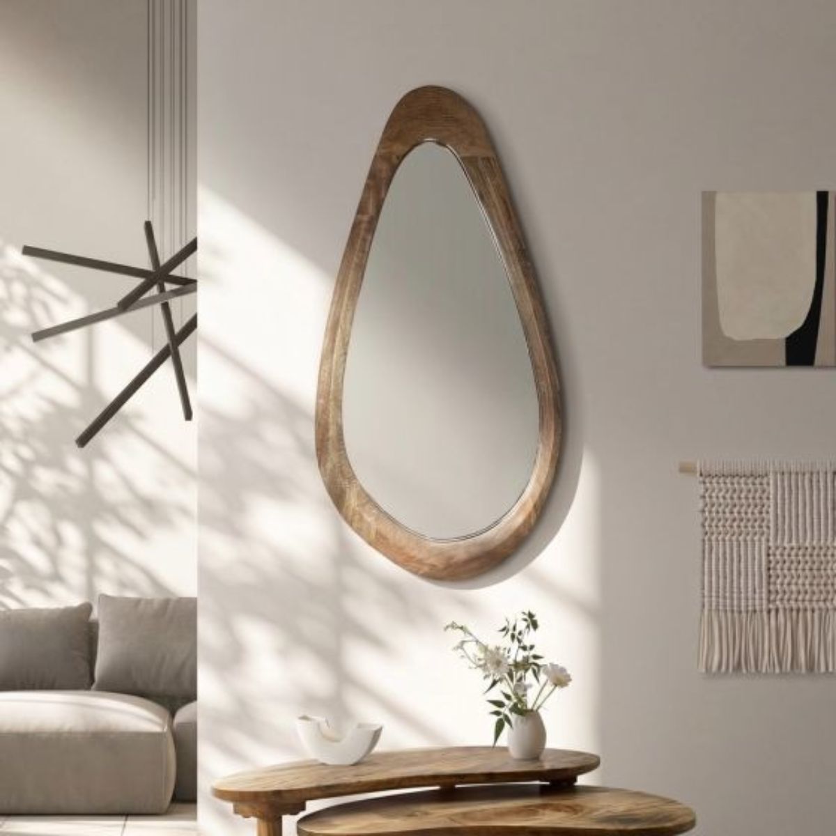 Trade Furniture Scandi Mango 60cm Large Curved Mirror
