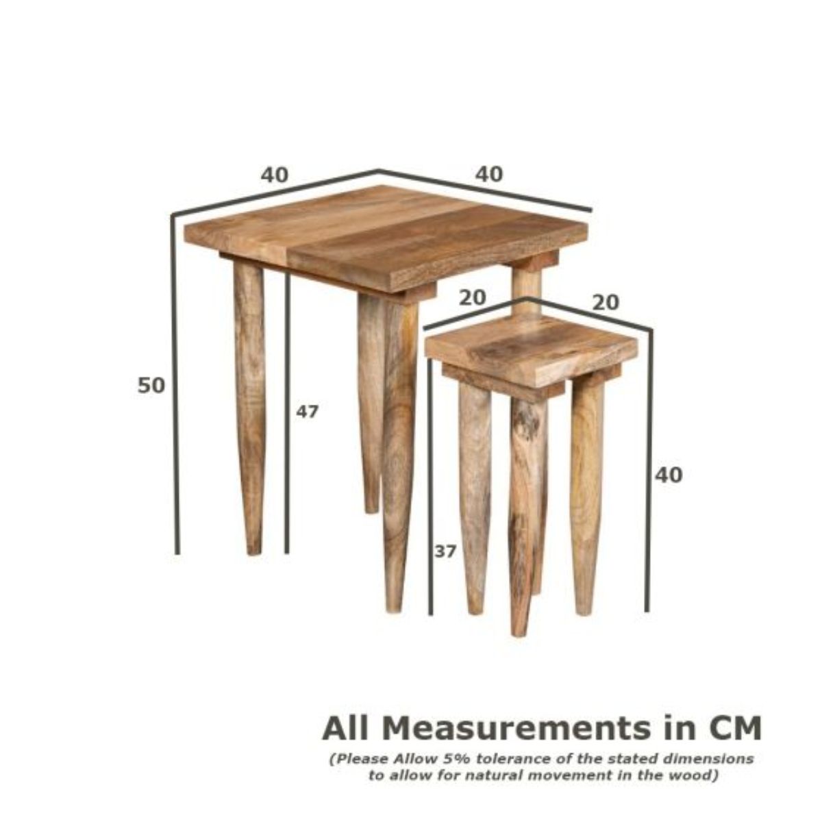 Trade Furniture Scandi Mango Nest Of Tables