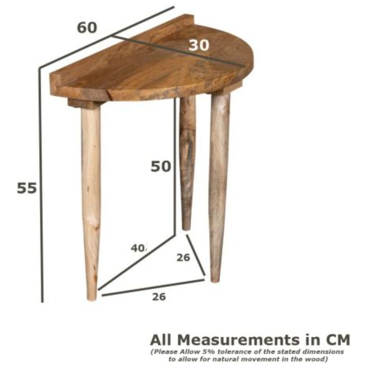 Trade Furniture Scandi Mango Sofa End Table