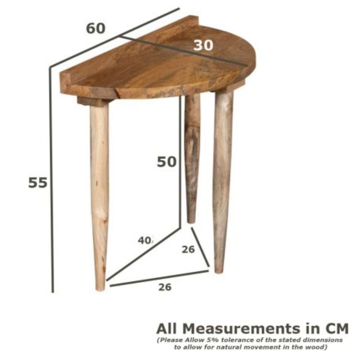 Trade Furniture Scandi Mango Sofa End Table