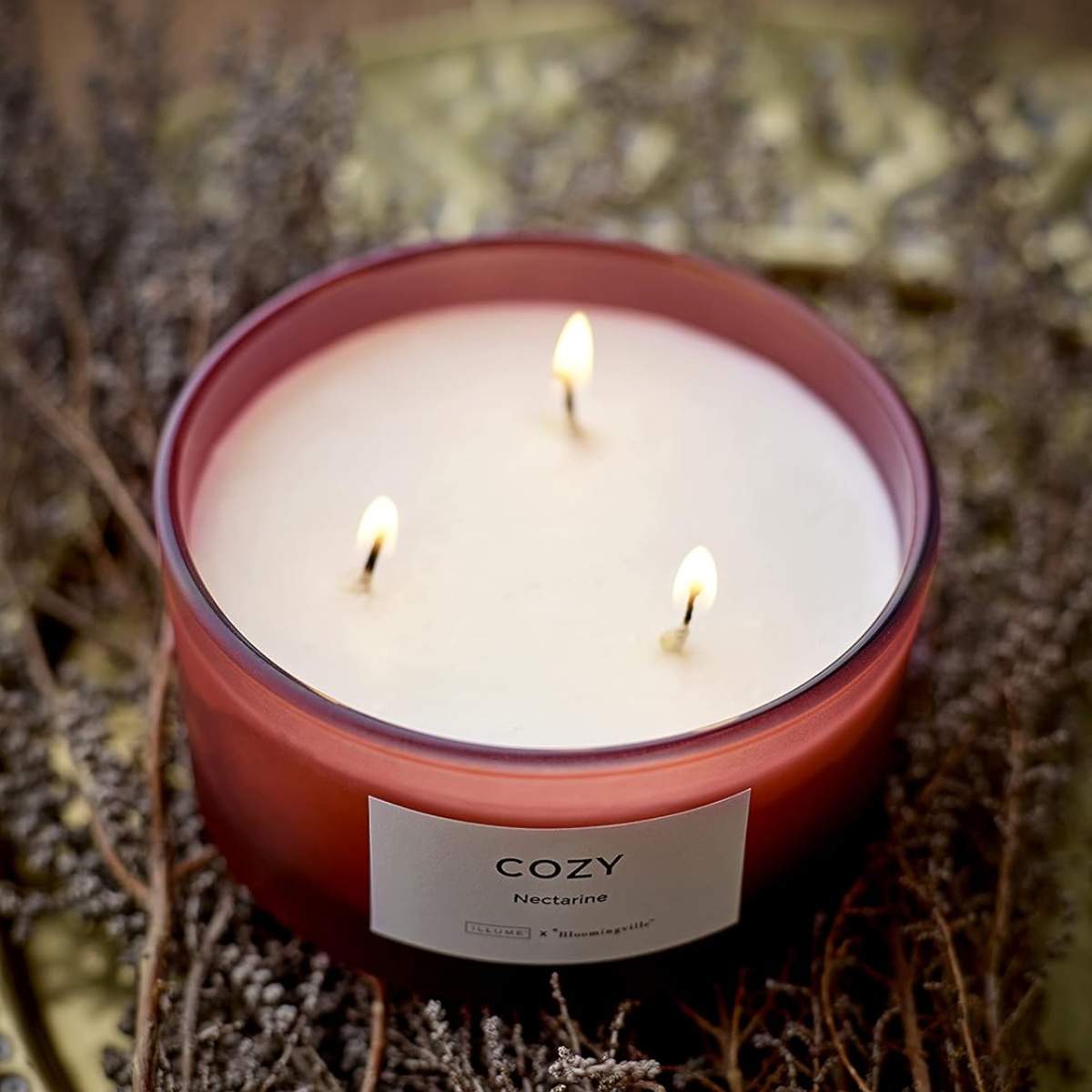 Bloomingville Scented Candle Cozy Nectarine, Natural Wax