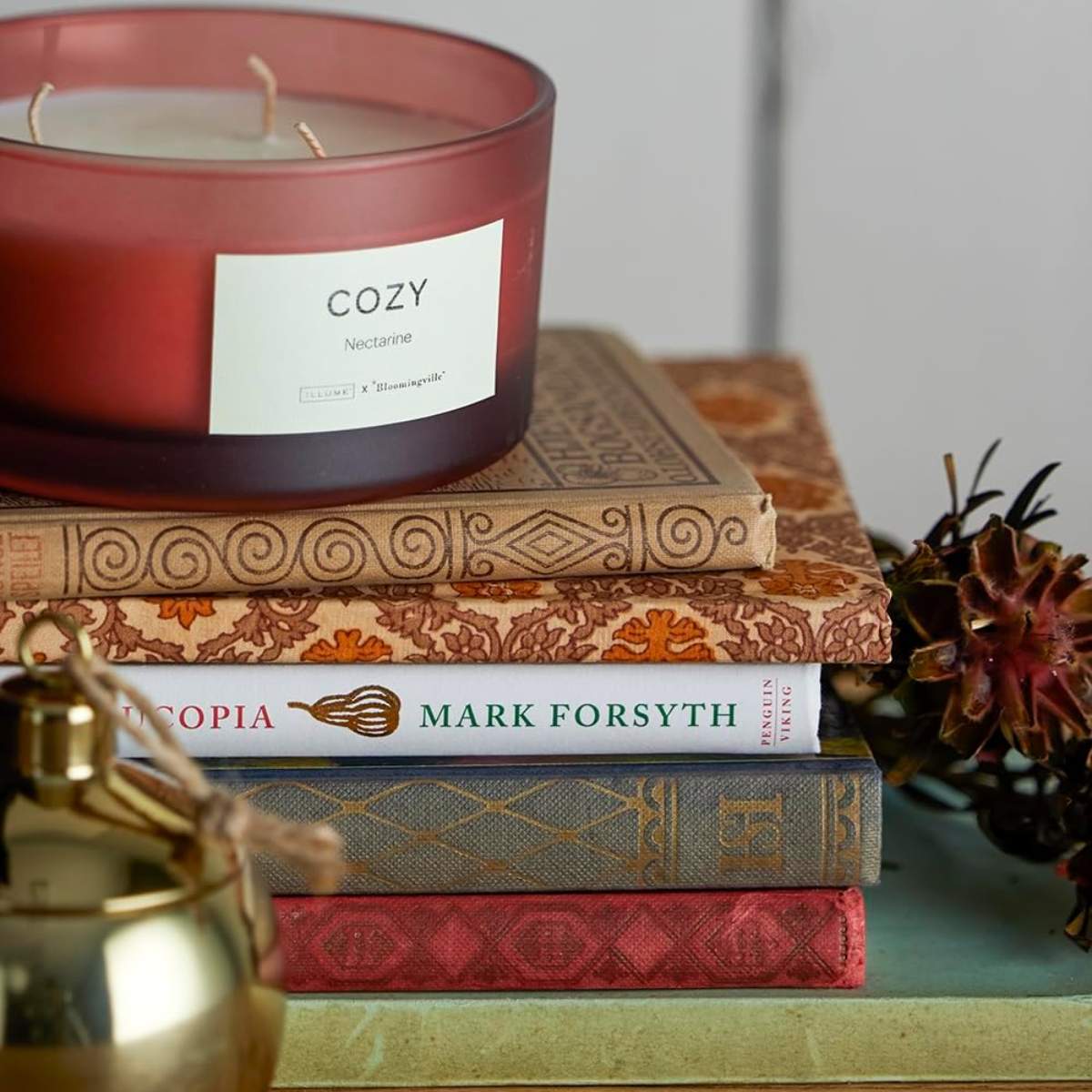 Bloomingville Scented Candle Cozy Nectarine, Natural Wax