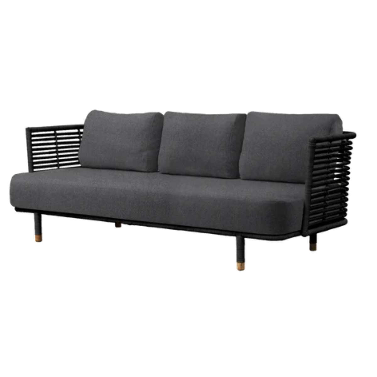 Cane-line Sense 3-Seater Sofa, Cushion Set