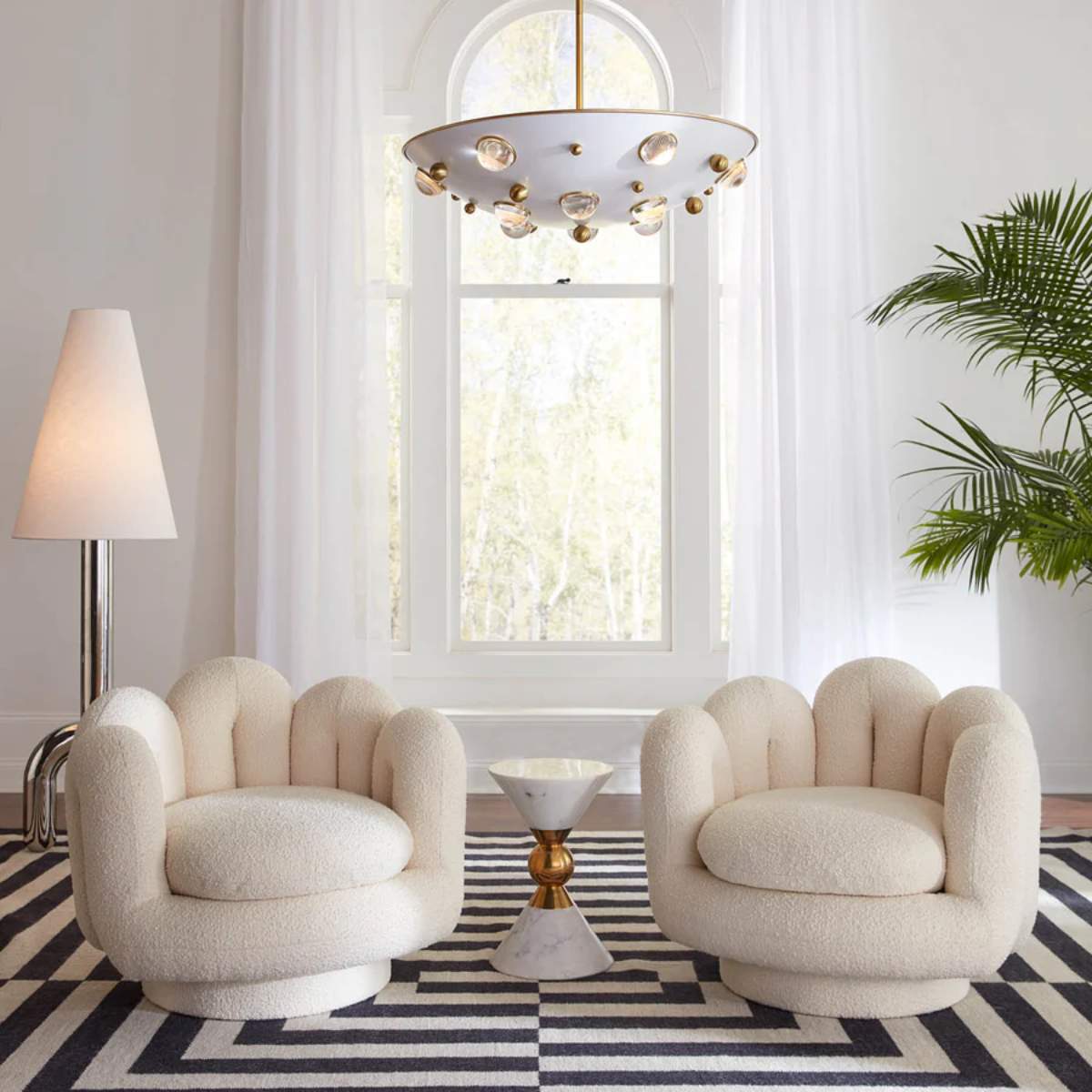 Jonathan Adler Serpentine Swivel Chair