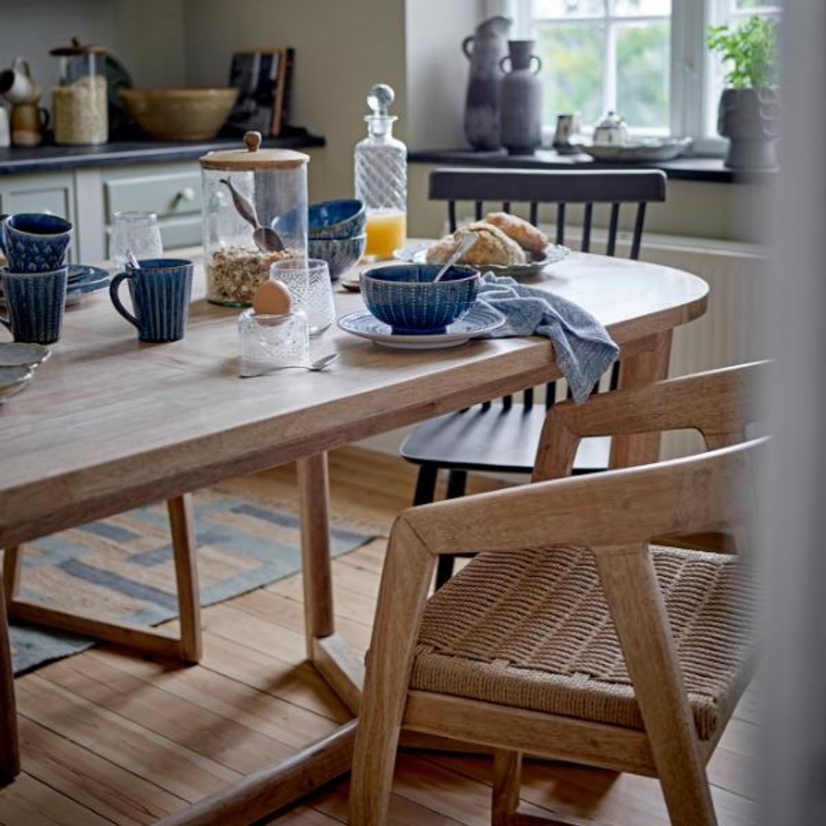 Bloomingville Serrone Oval Dining Table - Natural Rubberwood