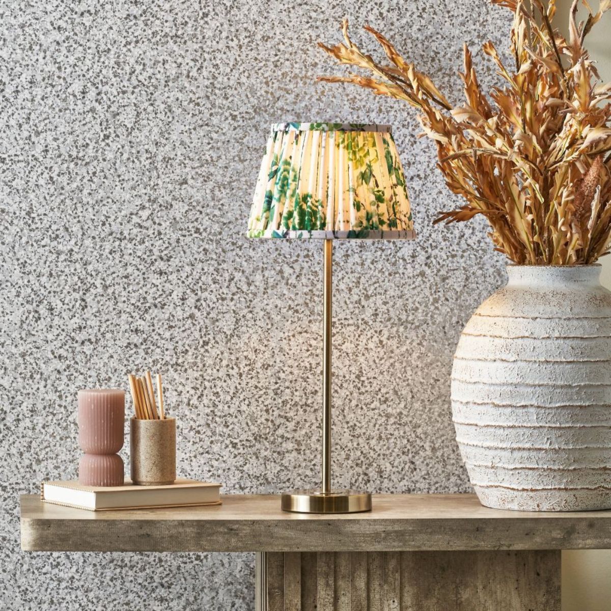 Designers Guild Sesvenna Antique Brass Metal Stick Table Lamp Base