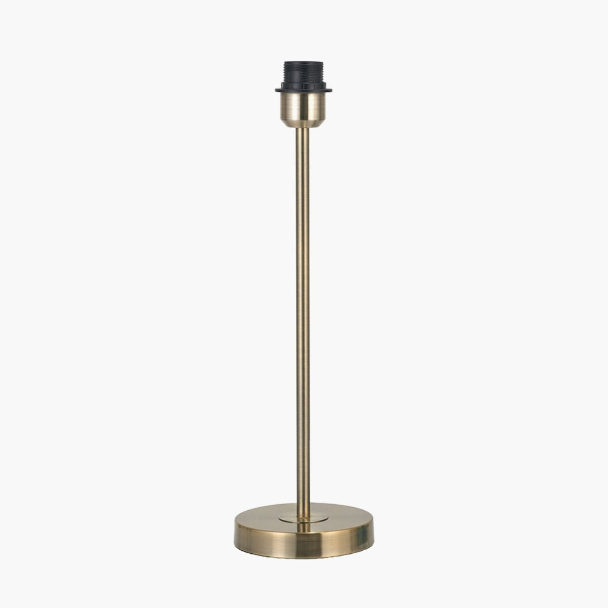 Designers Guild Sesvenna Antique Brass Metal Stick Table Lamp Base with Ikebana 35cm Drum Shade Fuchsia