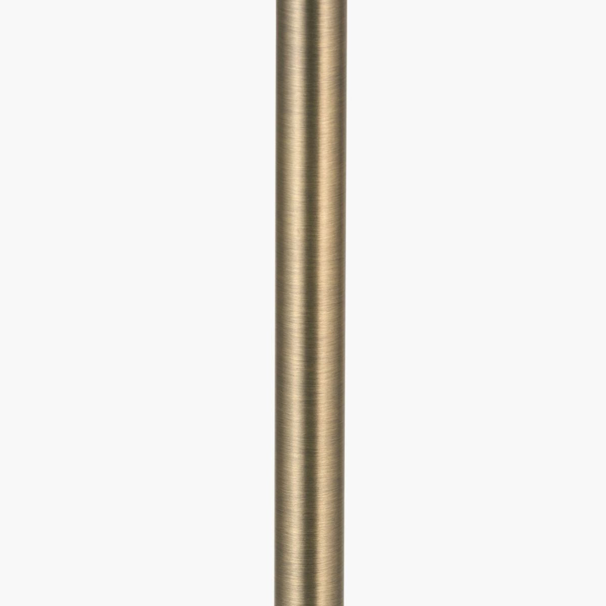 Designers Guild Sesvenna Antique Brass Metal Stick Table Lamp Base with Ikebana 35cm Drum Shade Fuchsia