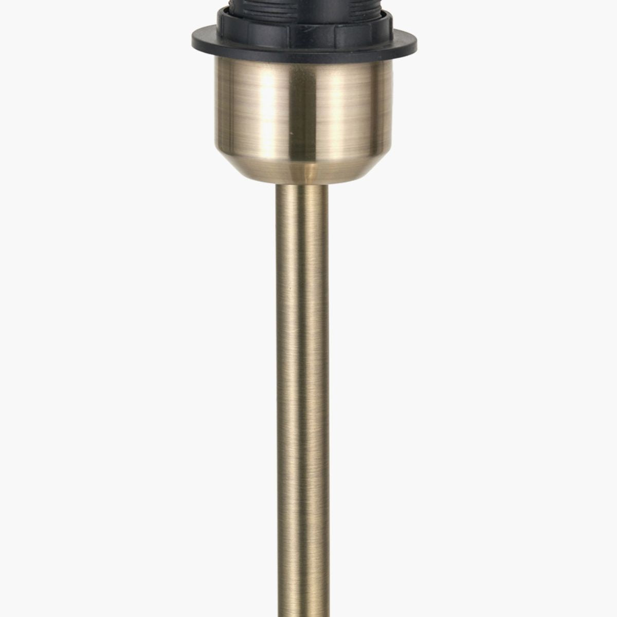 Designers Guild Sesvenna Antique Brass Metal Stick Table Lamp Base with Savoie 25cm Pleated Shade Emerald