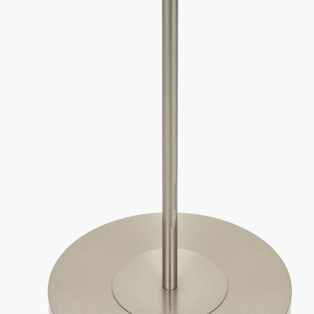 Designers Guild Sesvenna Brushed Silver Metal Stick Floor Lamp Base with Savoie 40cm Pleated Shade Cobalt