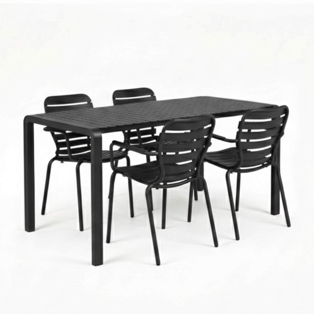 Zuiver Set Garden Table Vondel 168,5 + 4 Armchair Vondel