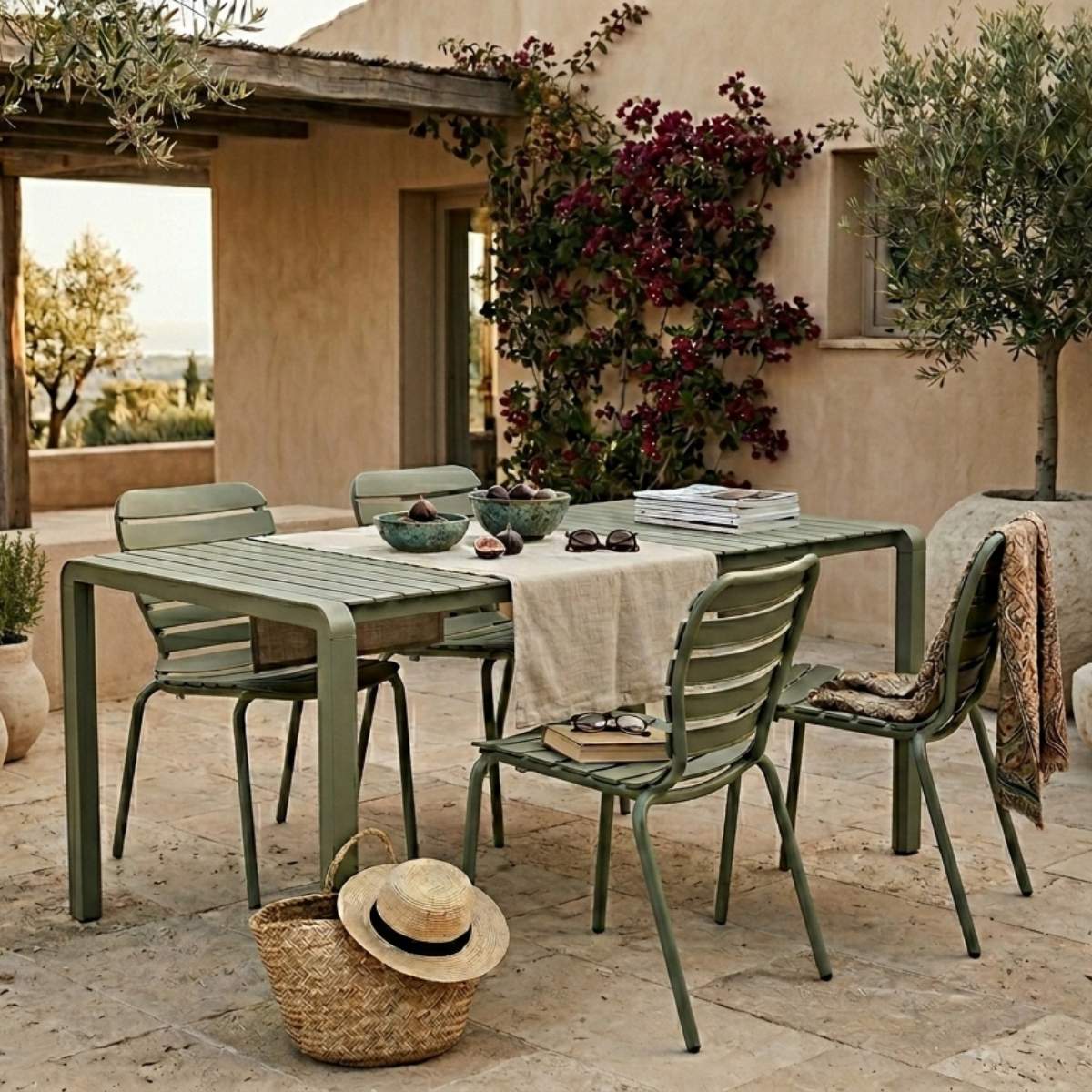 Zuiver Set Garden Table Vondel 168,5 + 4 Chair Vondel