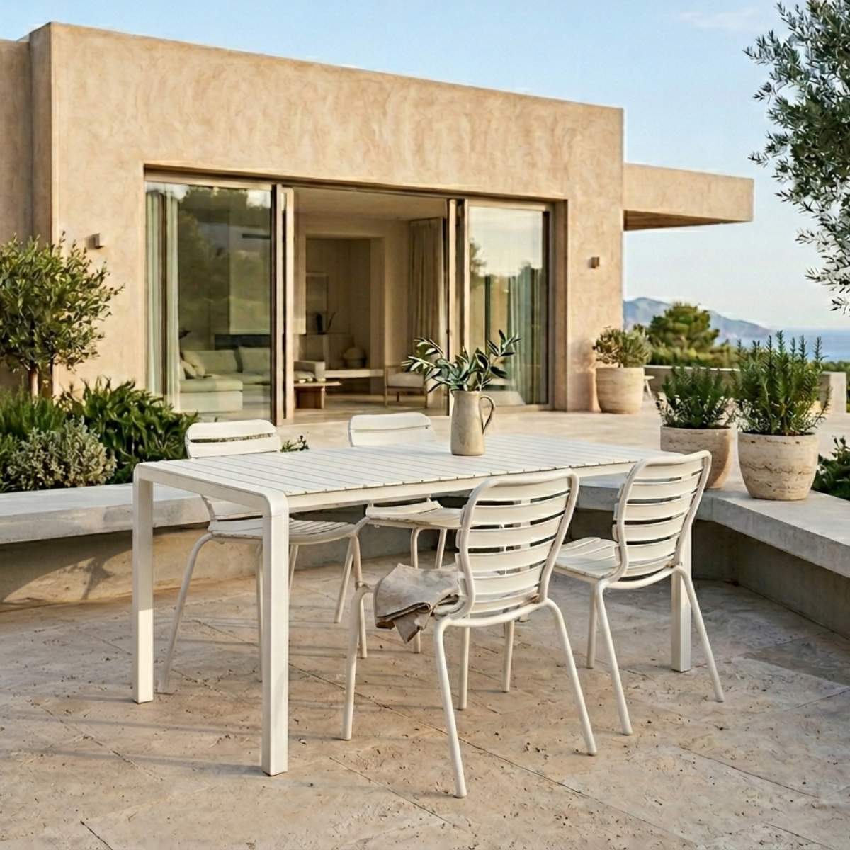 Zuiver Set Garden Table Vondel 168,5 + 4 Chair Vondel