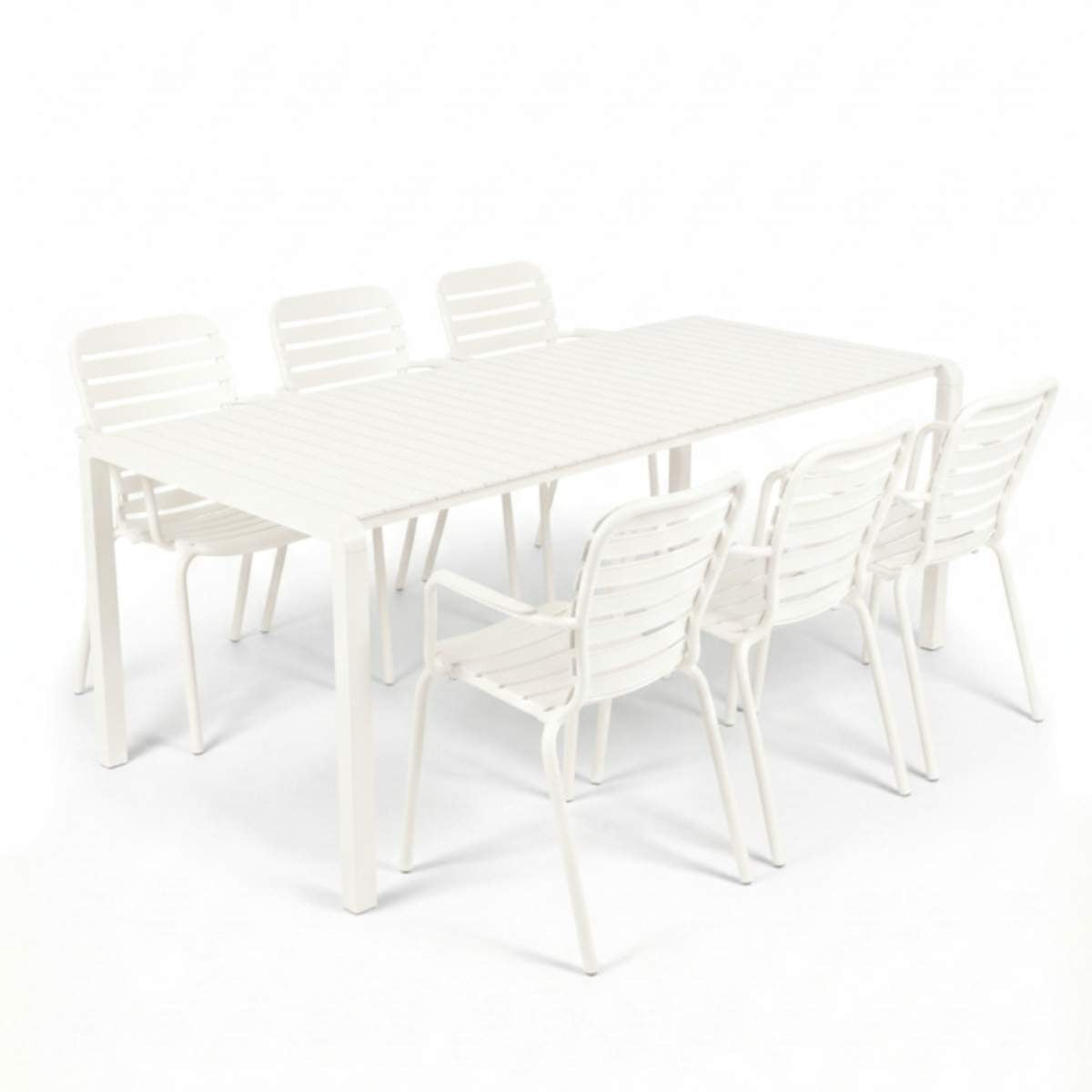 Zuiver Set Garden Table Vondel 214 + 6 Armchair Vondel