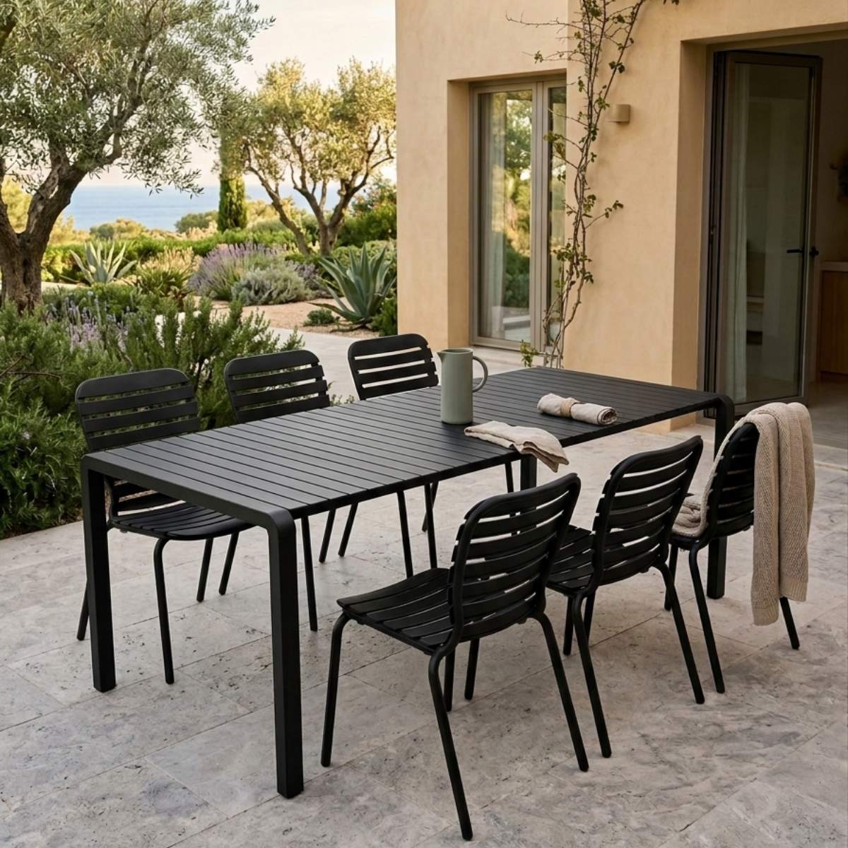 Zuiver Set Garden Table Vondel 214 + 6 Chair Vondel