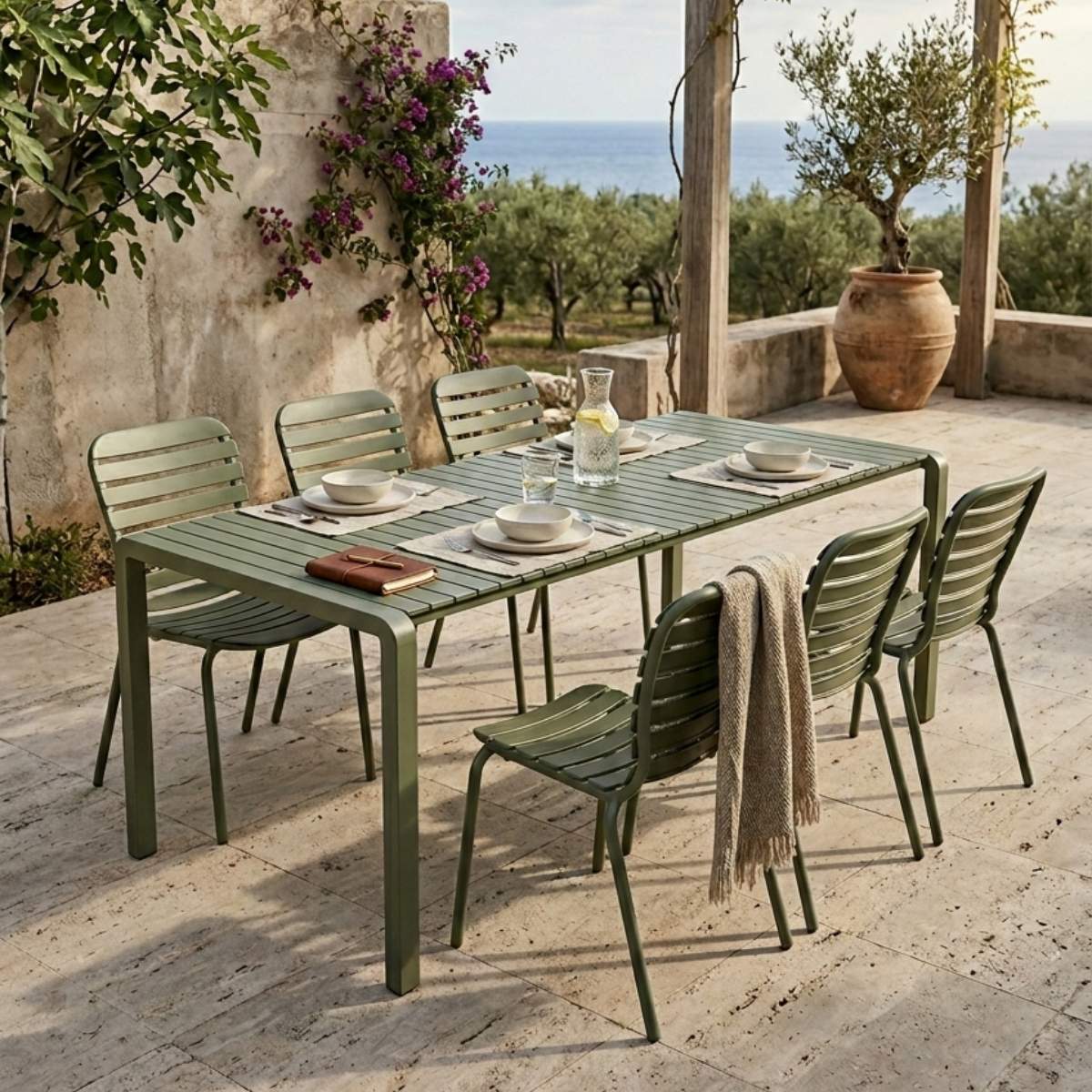 Zuiver Set Garden Table Vondel 214 + 6 Chair Vondel