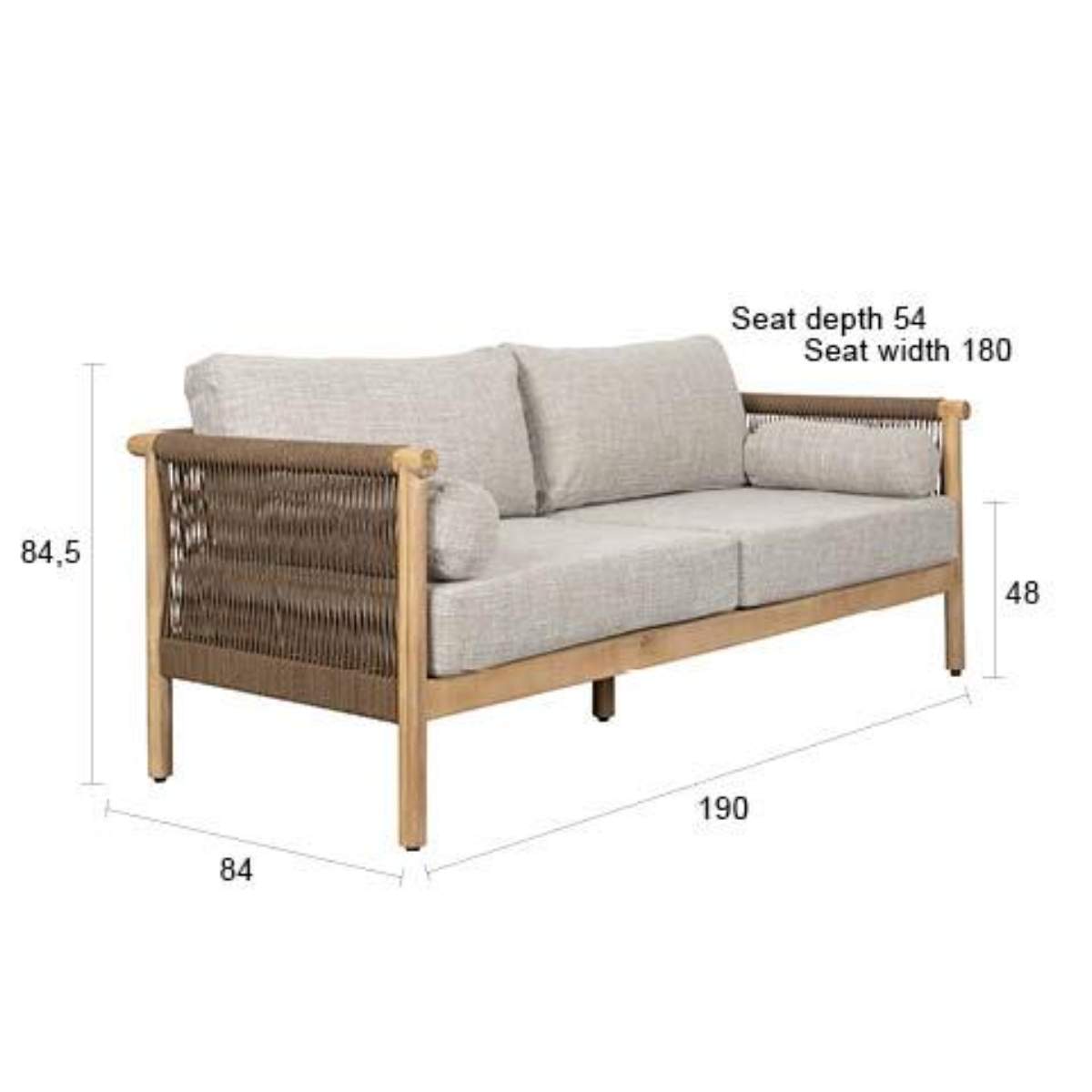 Dutch Bone Set Outdoor Oasis (Sofa + Coffee Table + 2 Lounge Chair )