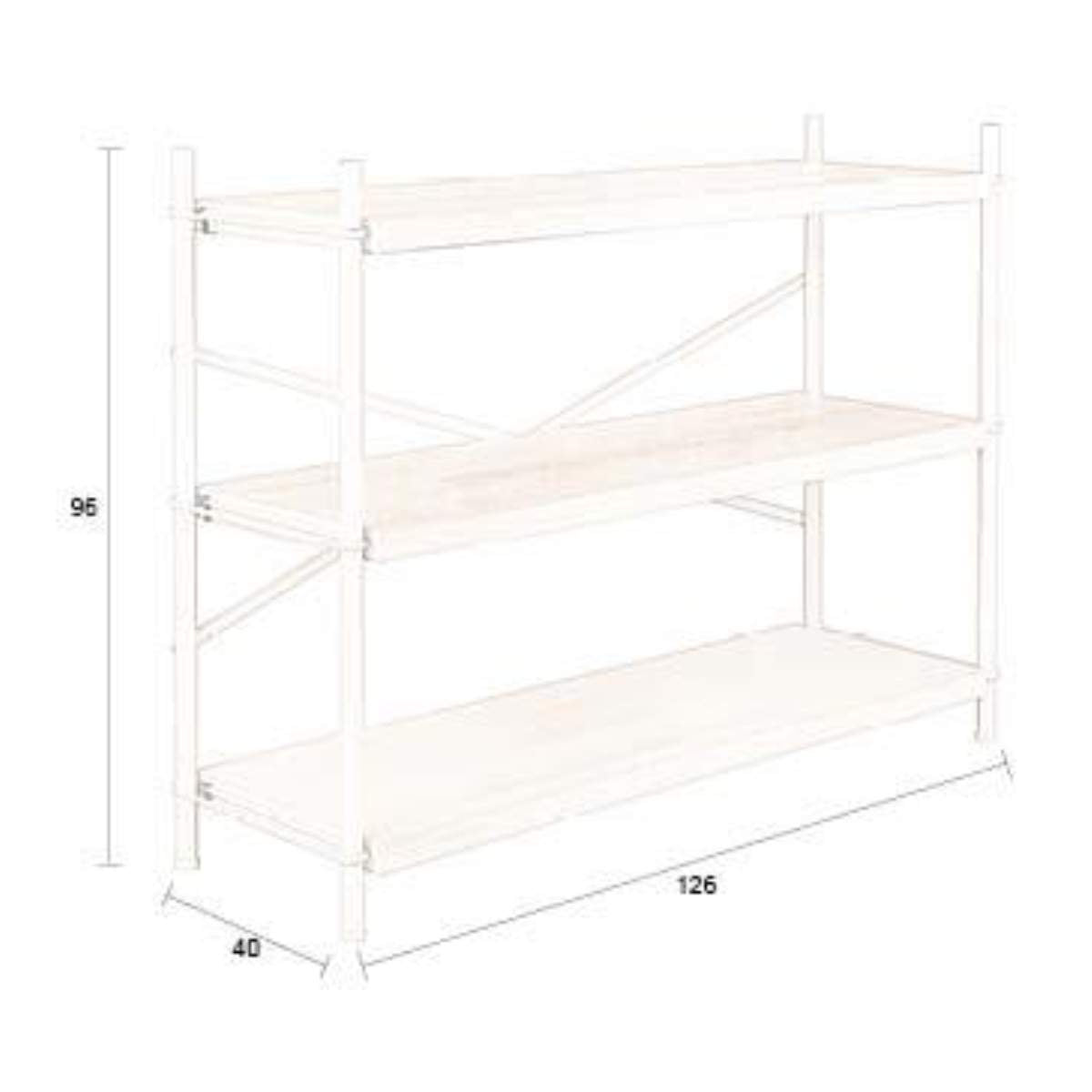 Dutch Bone Shelf Iron Beige