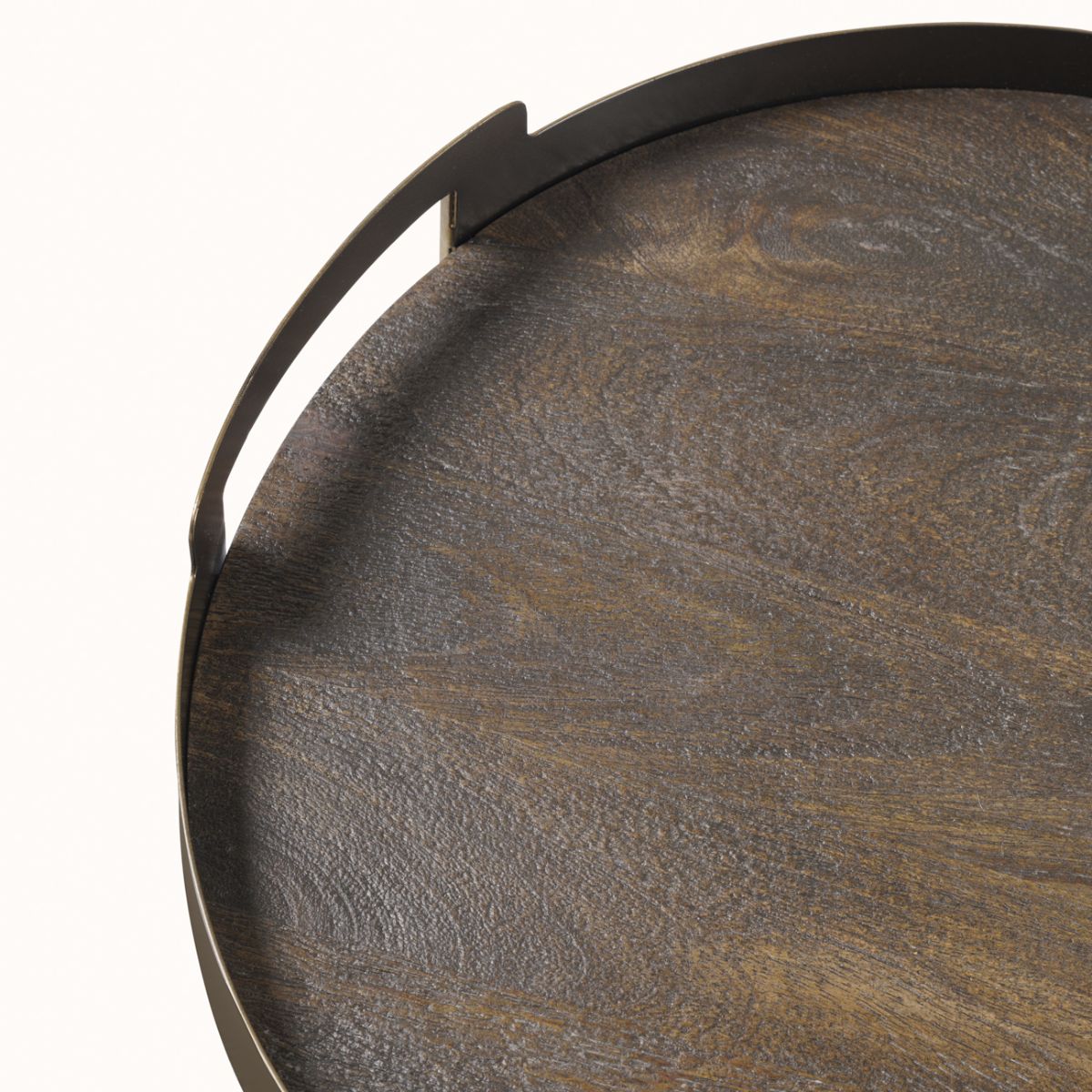 Libra Interiors Shibui Mango Wood & Smoked Gold Trays Set of 2