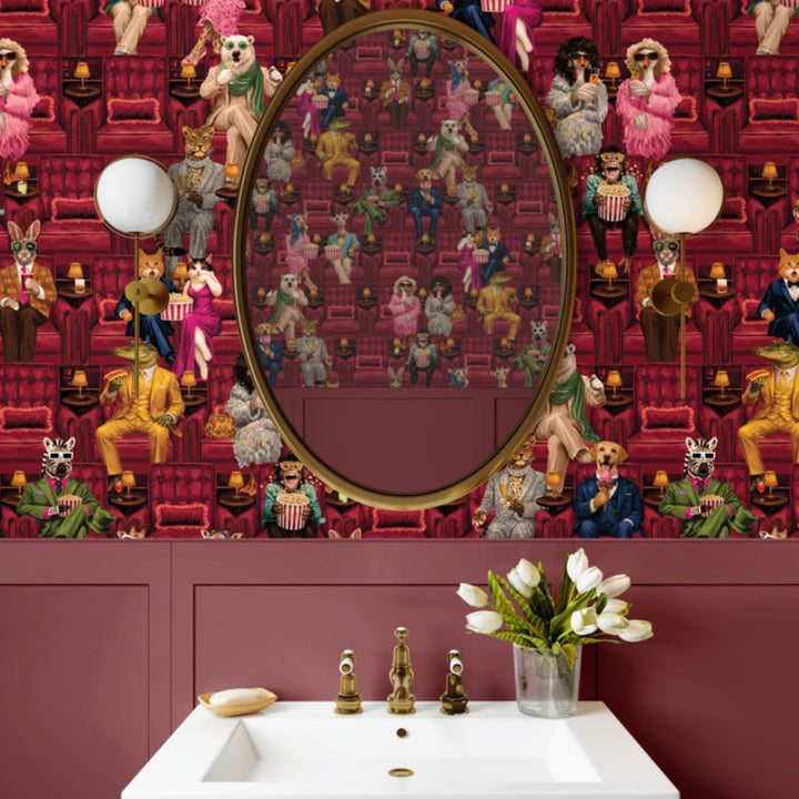 Brand Mckenzie Showtime Wallpaper Crimson Velvet