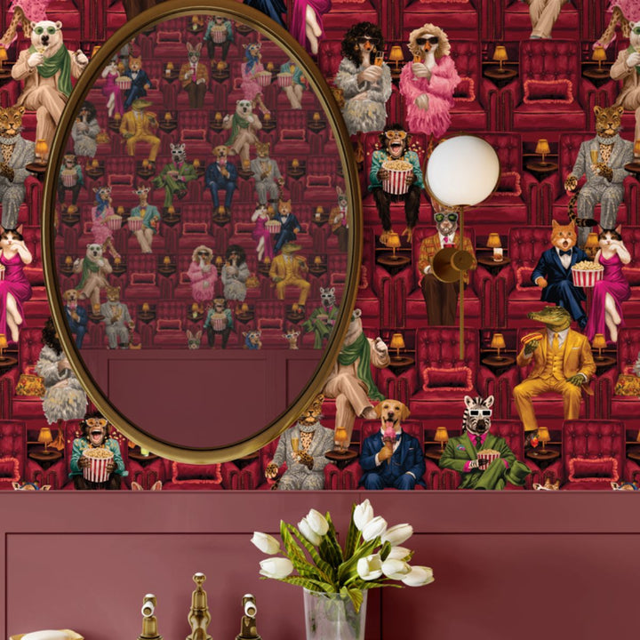 Brand Mckenzie Showtime Wallpaper Crimson Velvet
