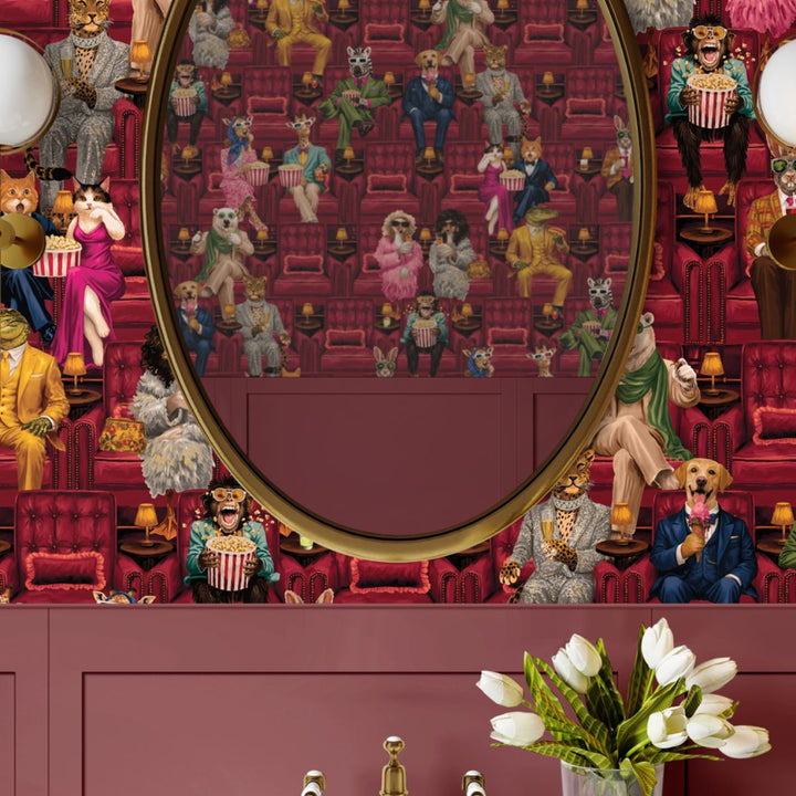 Brand Mckenzie Showtime Wallpaper Crimson Velvet