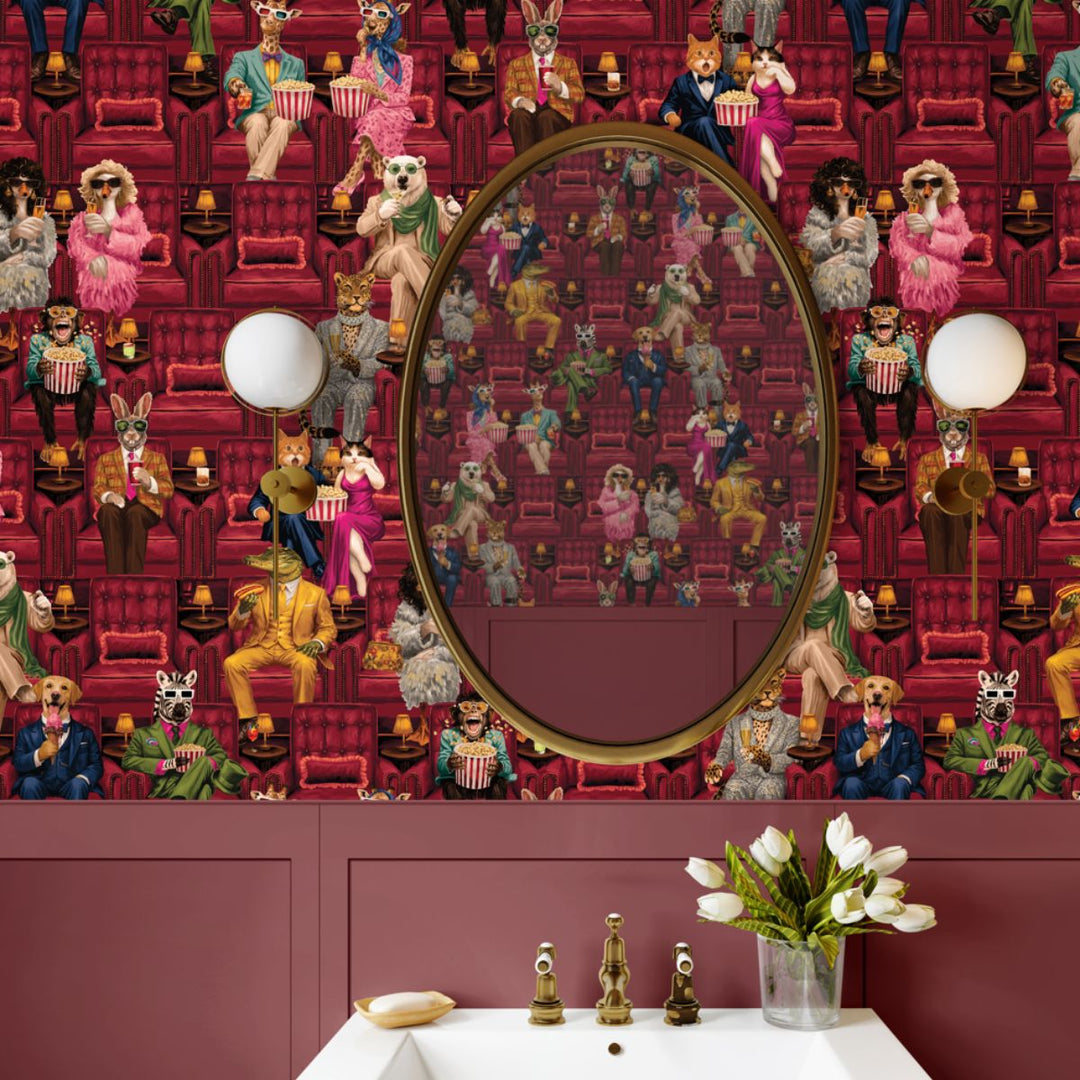 Brand Mckenzie Showtime Wallpaper Crimson Velvet