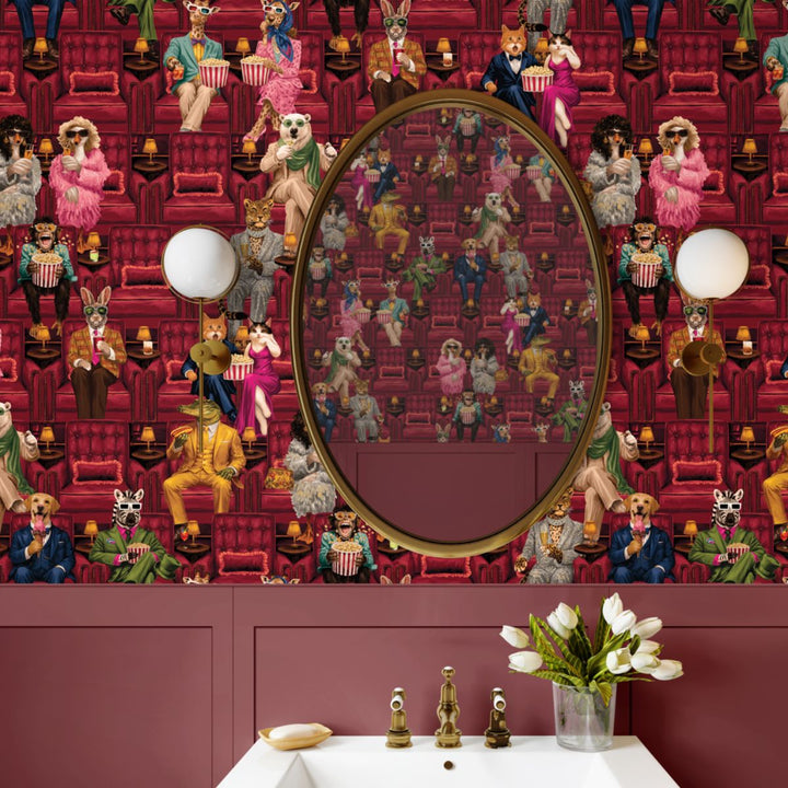 Brand Mckenzie Showtime Wallpaper Crimson Velvet