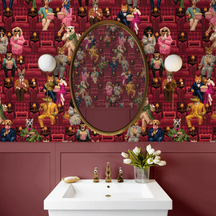 Brand Mckenzie Showtime Wallpaper Crimson Velvet