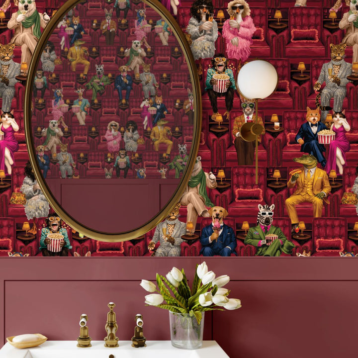 Brand Mckenzie Showtime Wallpaper Crimson Velvet