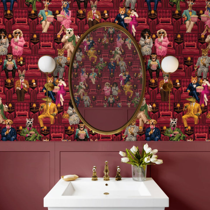 Brand Mckenzie Showtime Wallpaper Crimson Velvet