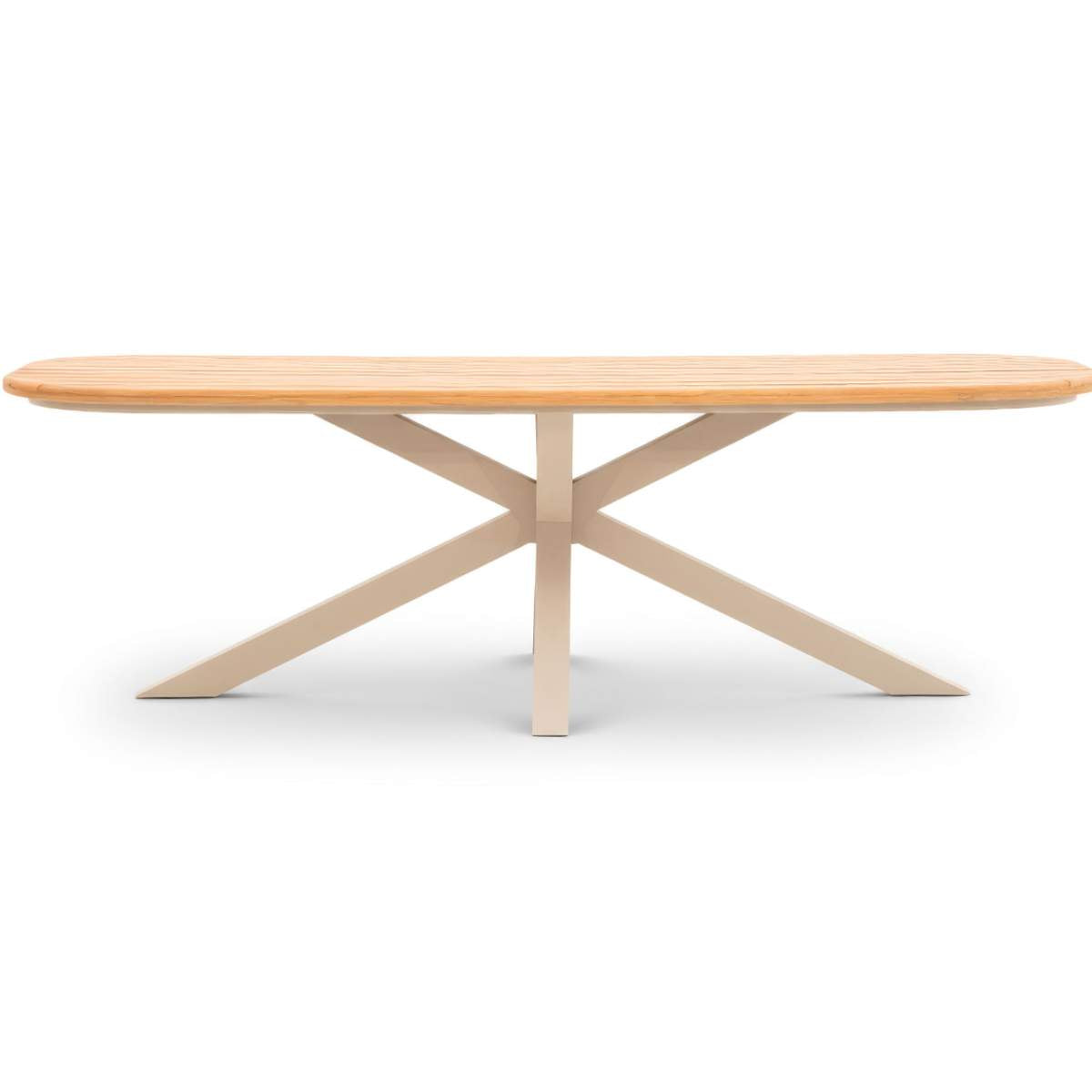 Maze Sicily 8 Seat Rectangular Teak Garden Dining Table - Latte