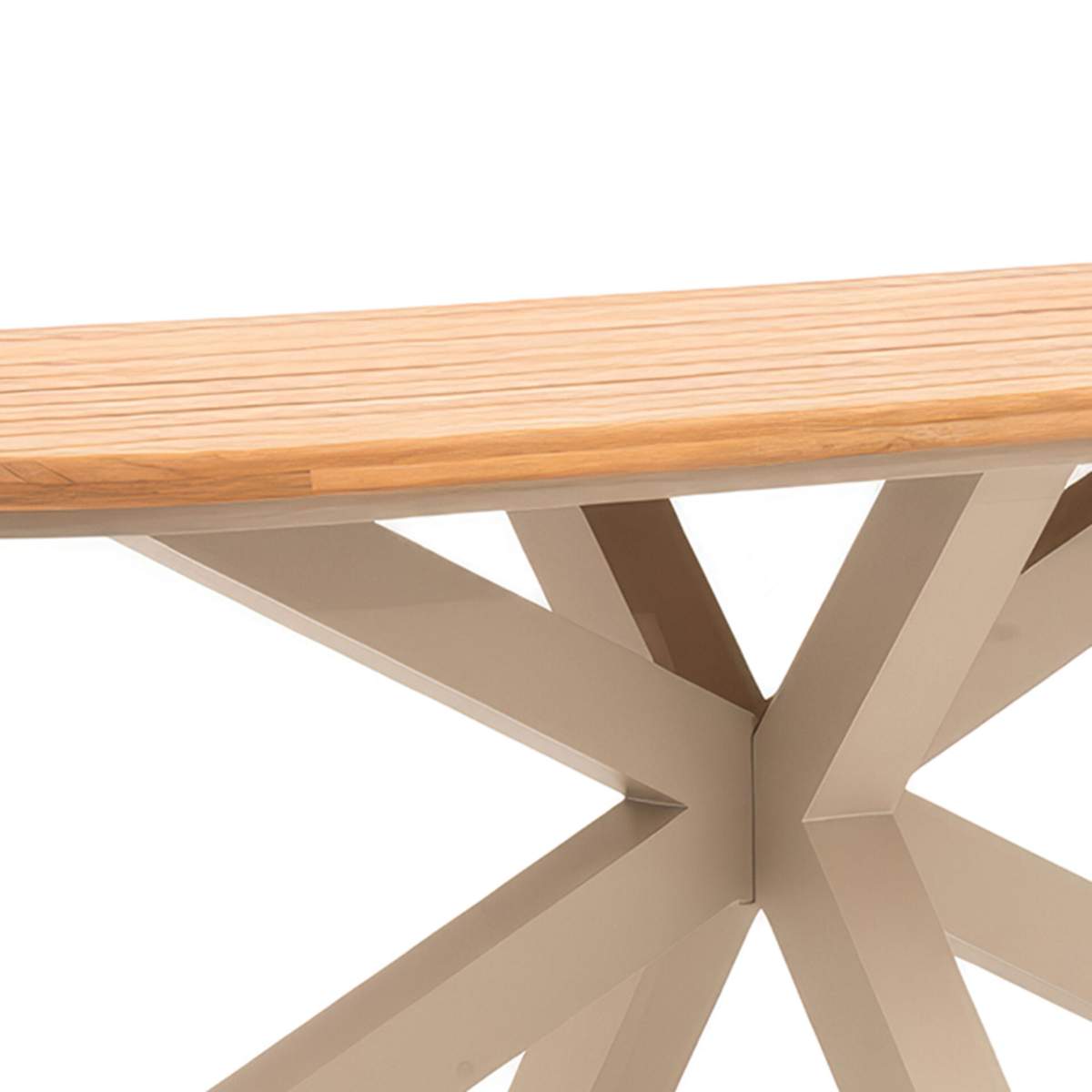 Maze Sicily 8 Seat Rectangular Teak Garden Dining Table - Latte