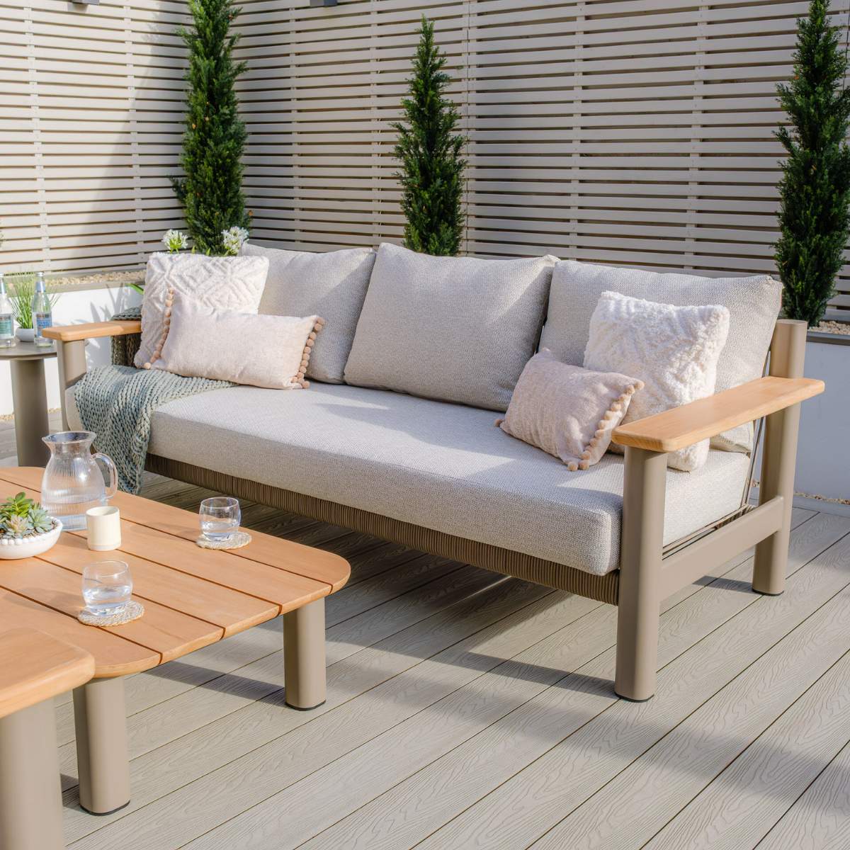 Maze Sicily Rope Weave 3 Seat Sofa
