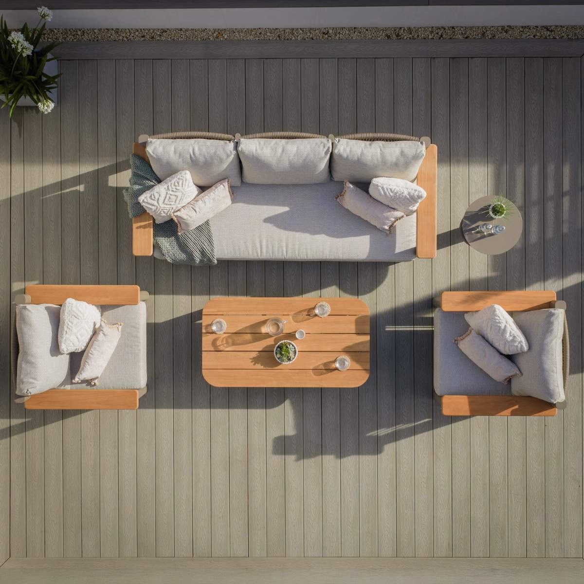 Maze Sicily Rope Weave 3 Seat Sofa