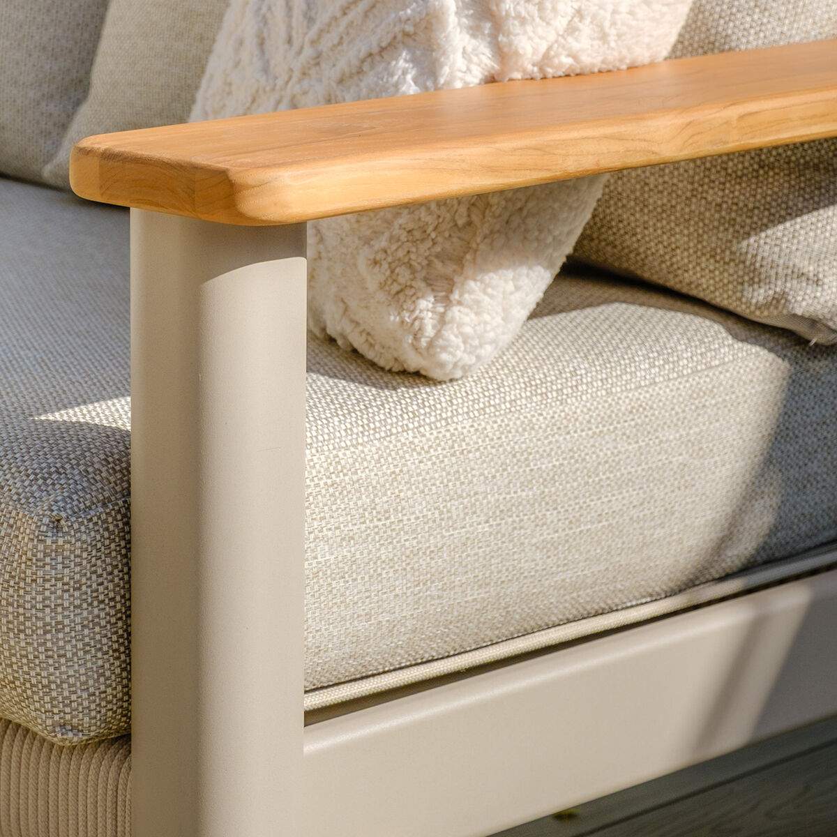 Maze Sicily Rope Weave Armchair - Latte