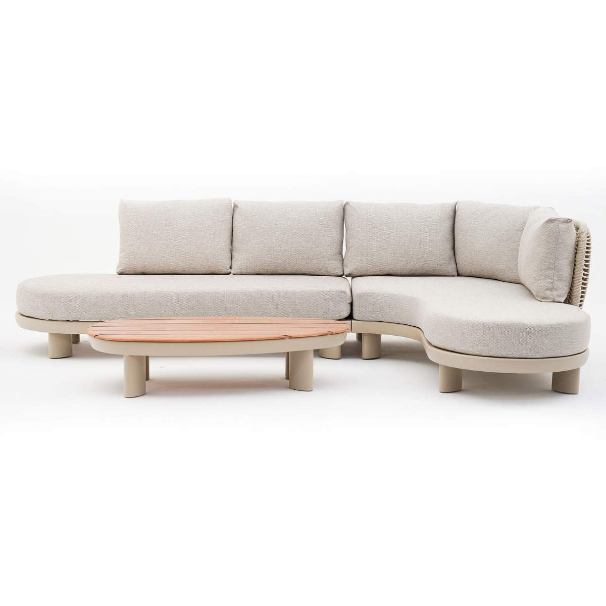 Maze Sicily Rope Weave Curve Corner Sofa Set