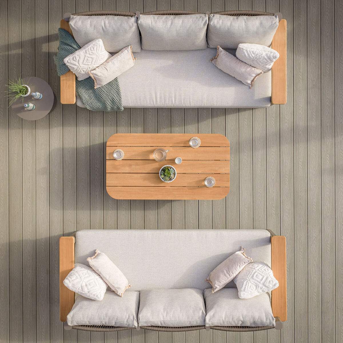 Maze Sicily Rope Weave Garden Sofa Set