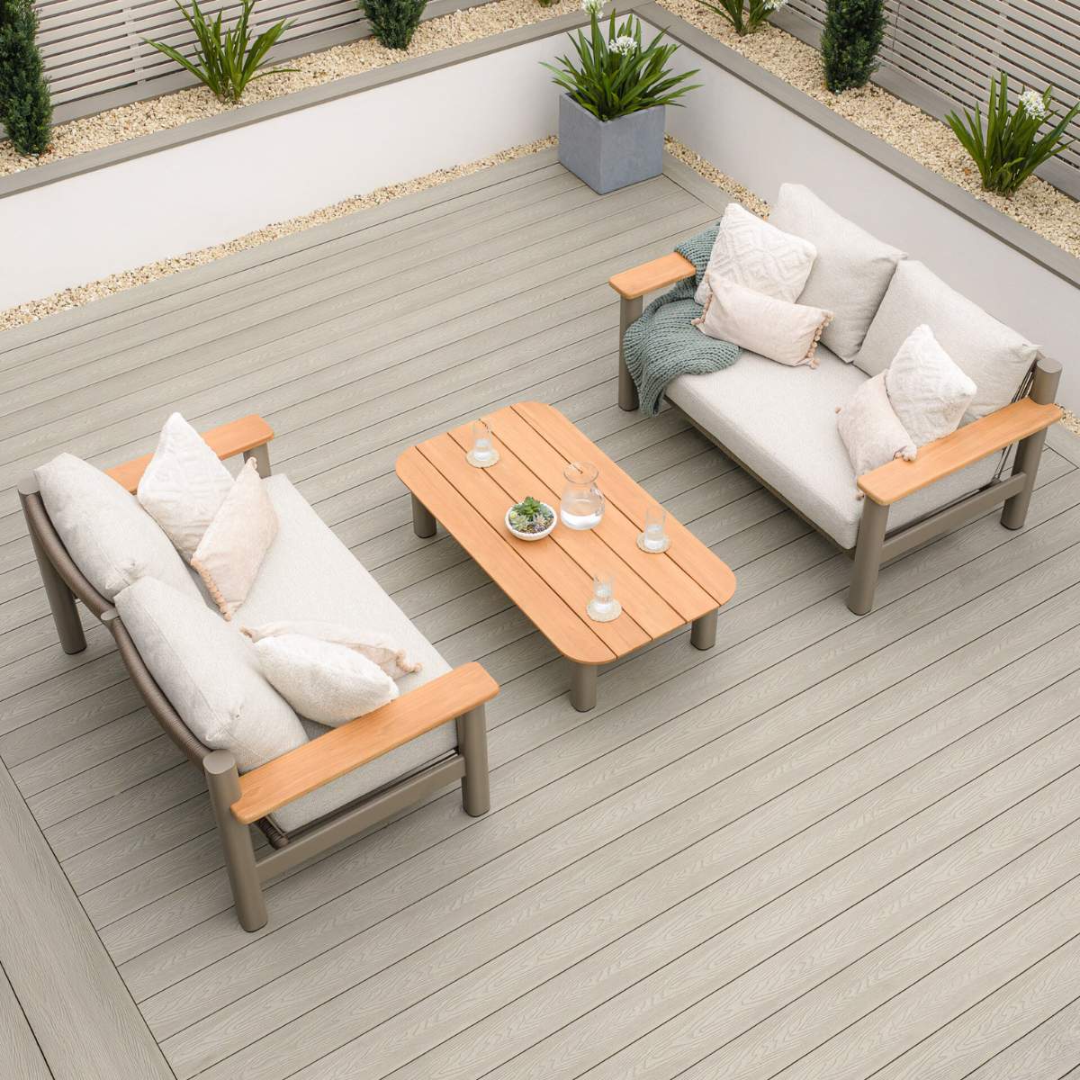 Maze Sicily Rope Weave Garden Sofa Set