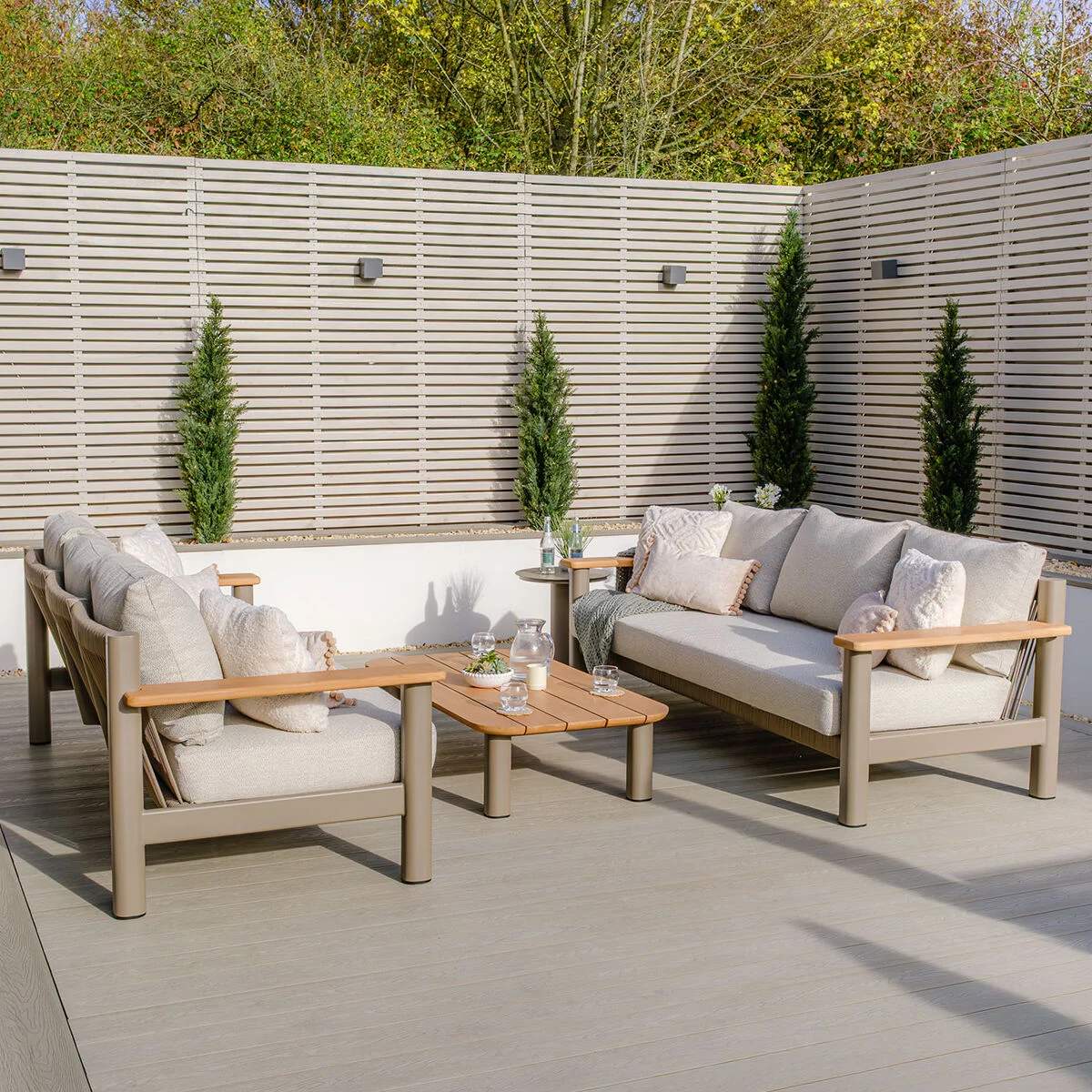 Maze Sicily Rope Weave Garden Sofa Set