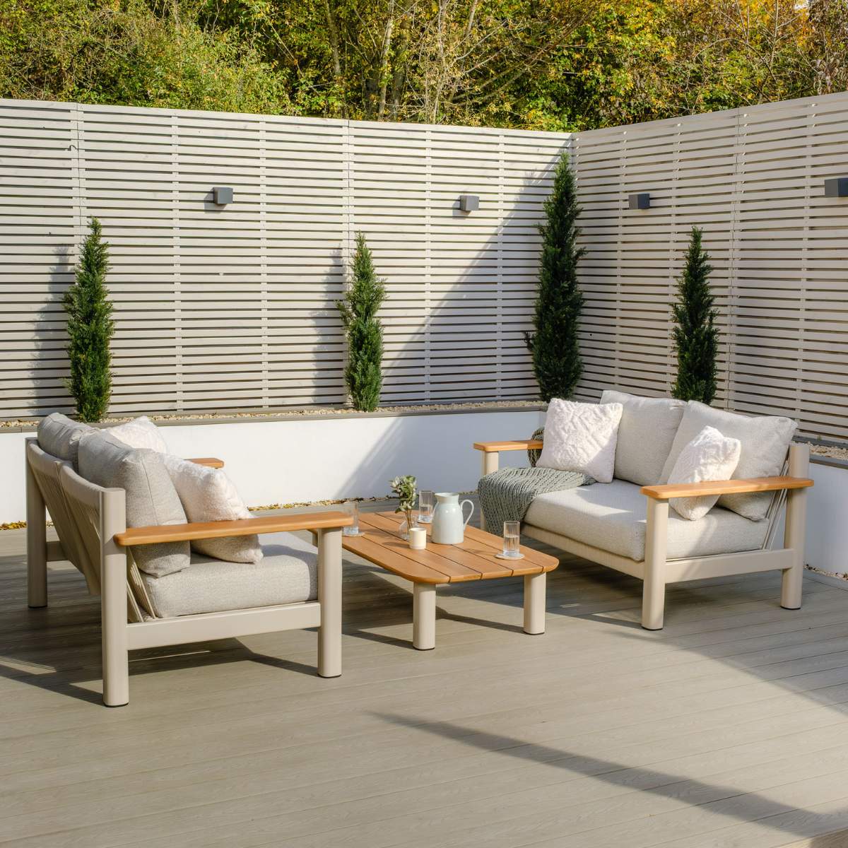 Maze Sicily Rope Weave Garden Sofa Set