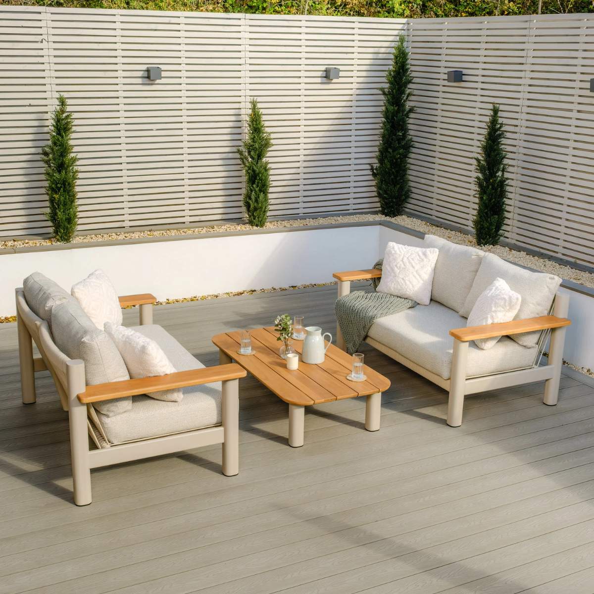 Maze Sicily Rope Weave Garden Sofa Set