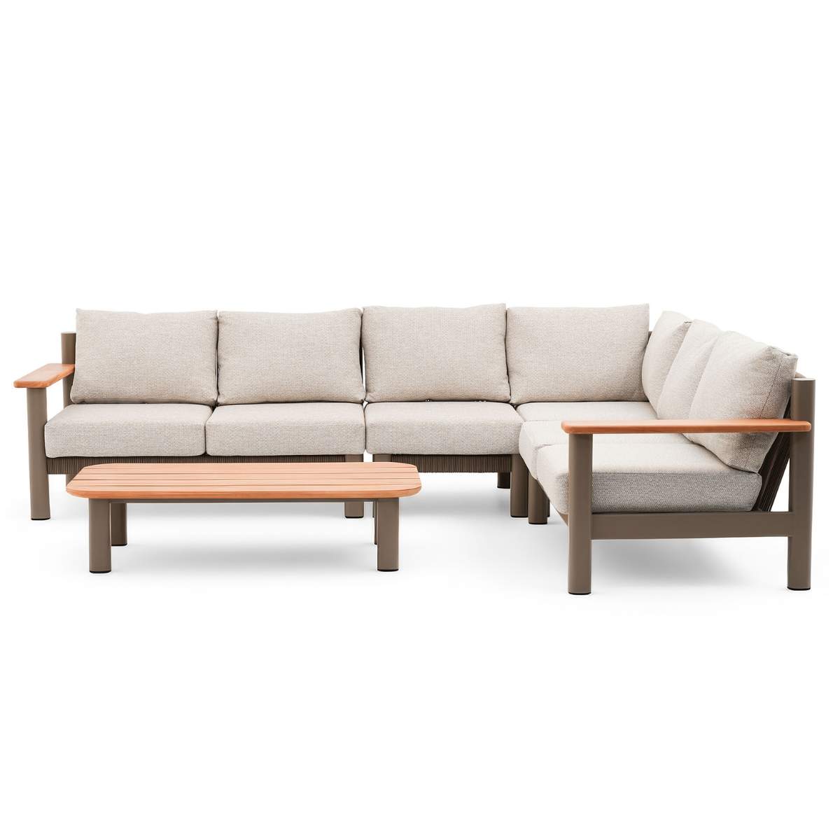 Maze Sicily Rope Weave Large Corner Sofa Set