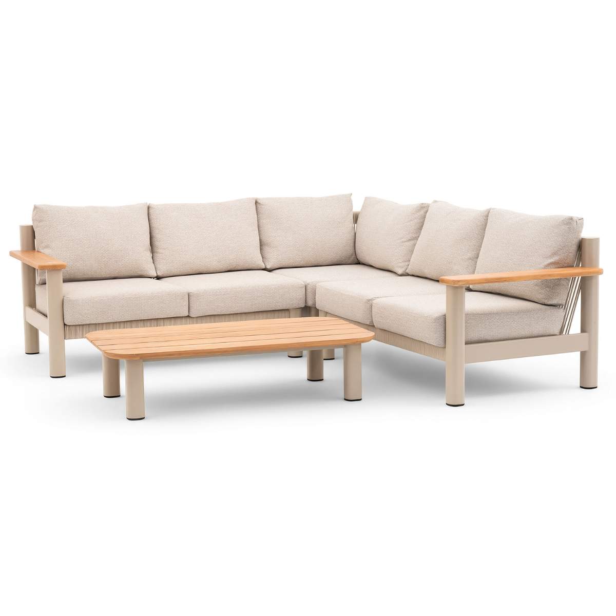 Maze Sicily Rope Weave Small Corner Sofa Set