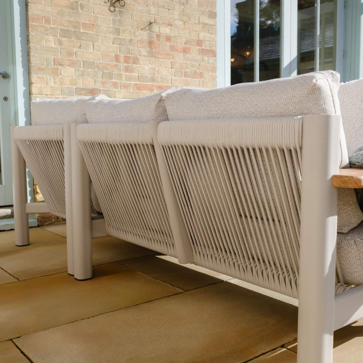 Maze Sicily Rope Weave Small Corner Sofa Set