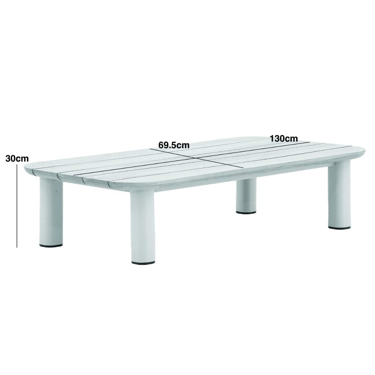 Maze Sicily Teak Rectangular Coffee Table - Café