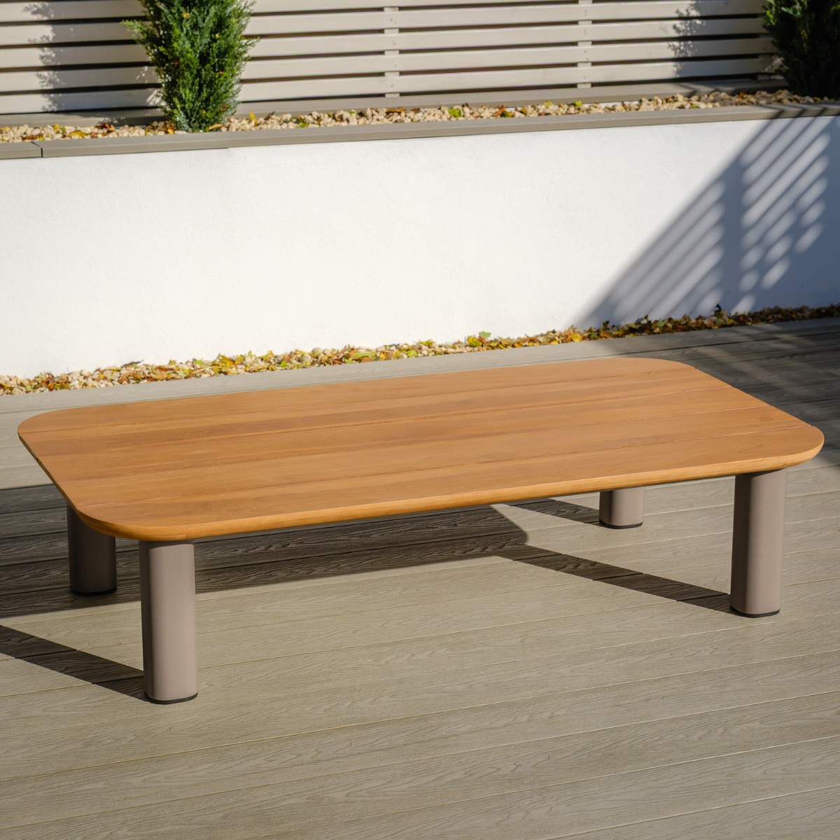 Maze Sicily Teak Rectangular Coffee Table - Café